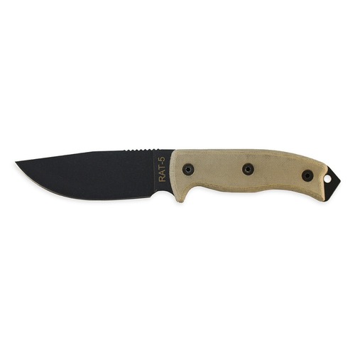 ONTARIO KNIFE CO. 8667 RAT-5 Fixed Blade w/Sheath 