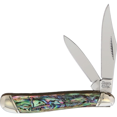 Queen Cutlery Peanut Abalone Folding Knife