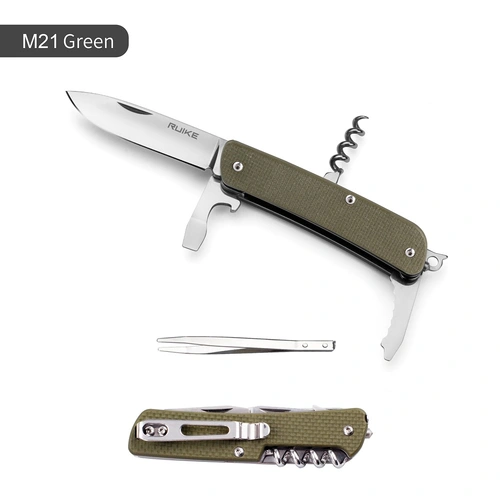 RUIKE M21-G Multifunction Folding Knife, Green