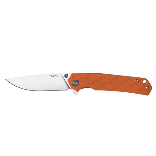 RUIKE KNIVES P801-J  Flipper Folding Knife, Orange G10 + Stainless