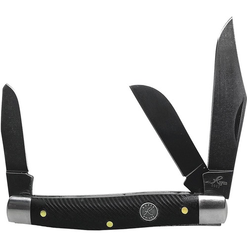 Roper Knives Stockman Black D2 Folding Knife