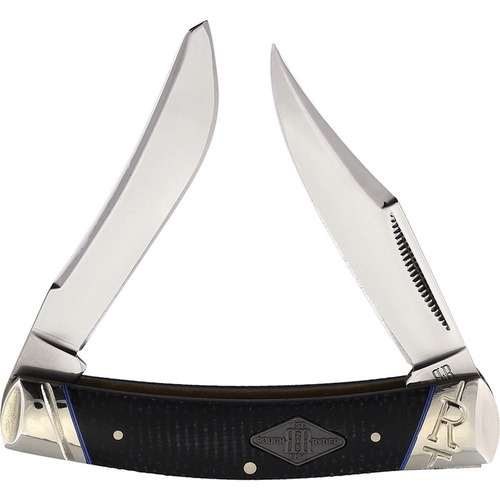 ROUGH RYDER Moose Black Micarta Classic Carbon Folding Knife