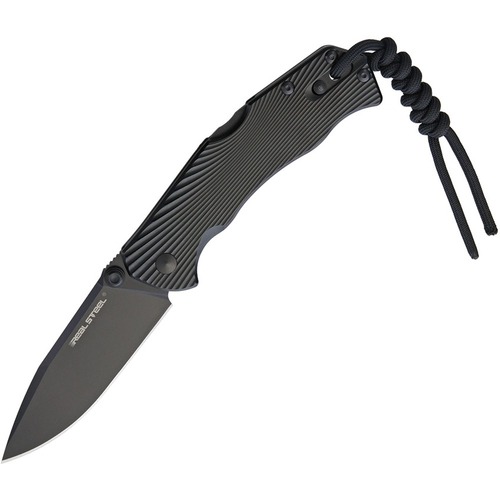REAL STEEL KNIVES 7793 H7 SE, Stonewash Aluminium Folding Knife - Authorised Aust. Retailer