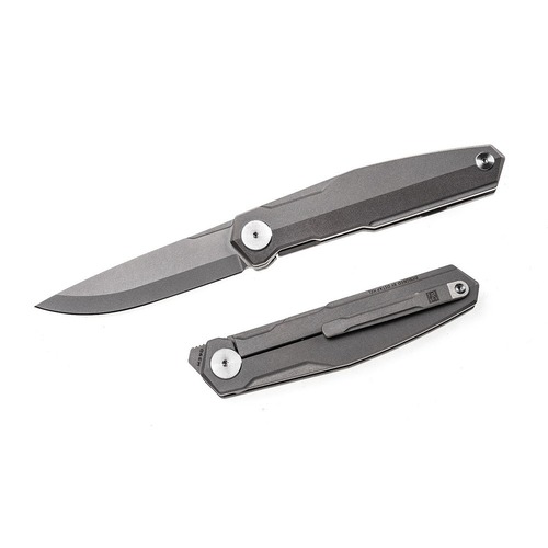 REAL STEEL KNIVES 9521 S3 Puukko, Front Flipper, Titanium Folding Knife - Authorised Aust. Retailer