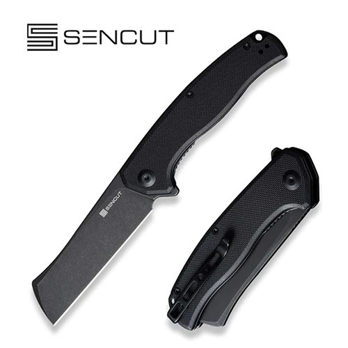 SENCUT S20057C-1 Traxler Flipper Folding Knife, Black G10