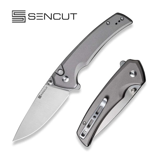 Sencut S21022B-3 Serene Folding Knife, Gray Aluminium