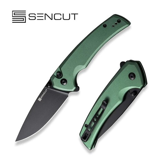 SENCUT S21022B-5 Serene Folding Knife, Green Aluminium