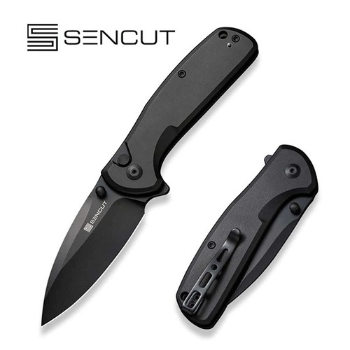 SENCUT S22043B-1 ArcBlast Folding Knife, Black Aluminium