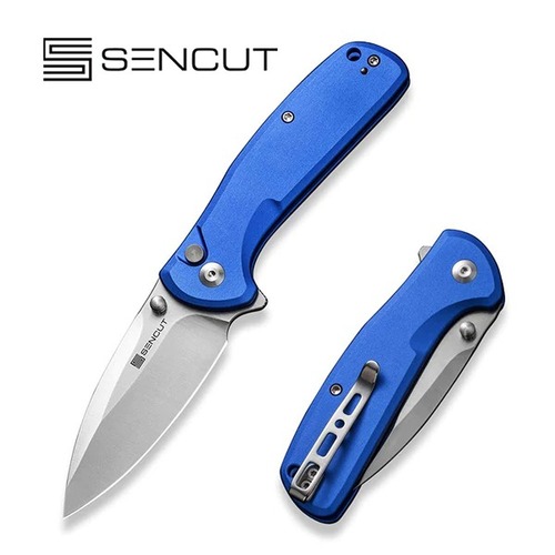 SENCUT S22043B-3 ArcBlast Folding Knife, Bright Blue Aluminium