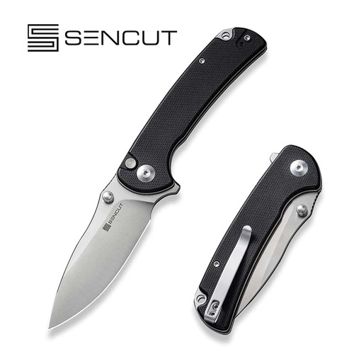 SENCUT S23032-1 Pulsewave Flipper Folding Knife, Black G10