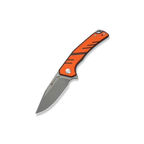 SENCUT Quirk SENCUT Orange & Black G10 Handle Gray Stonewashed D2 Blade S25099-1 Knife