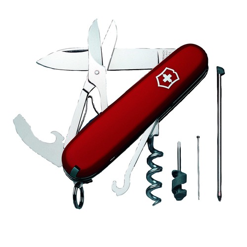 VICTORINOX HUNTSMAN SWISS ARMY POCKET KNIFE - RED 7611160100276