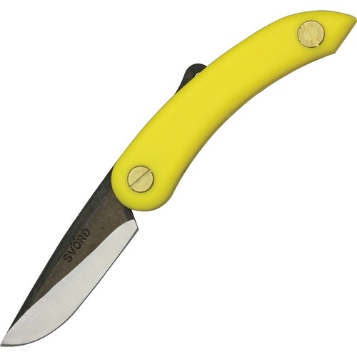 Svord Mini Peasant Knife - Folding Knife, Yellow Handles