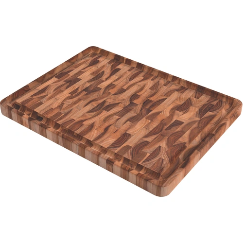 TEAK FSC END GRAIN CHOPPING BOARD 450 X 340