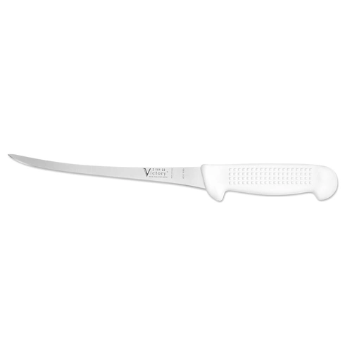 VICTORY Victory Knives Extra Narrow Filleting Knife, White, 22cm Knife