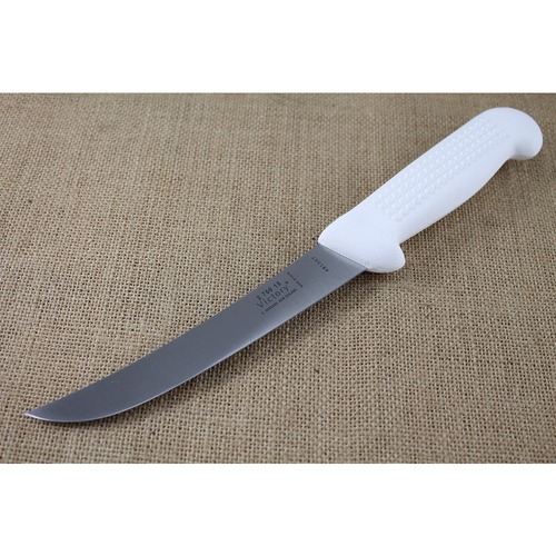 Victory Boning Knife 15 Cm Wide Curve Blade White Handle