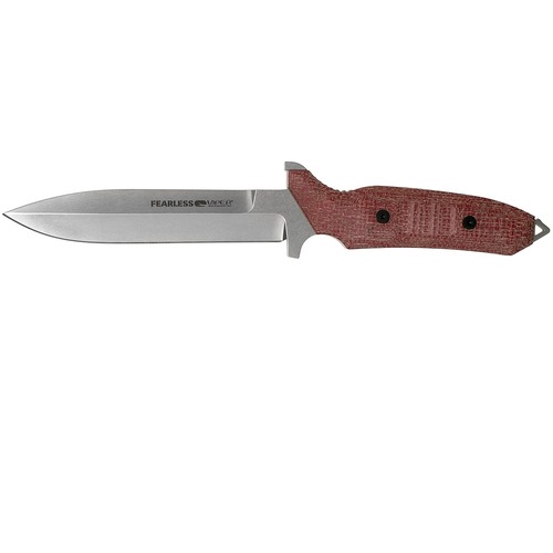 Viper Vt4018Cr Fearless - Red Canvas Micarta Fixed Blade Knife
