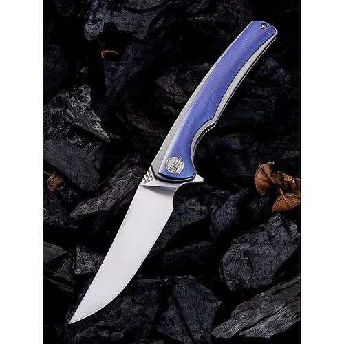 WE KNIFE 704B  704 Blue Titanium Folding Knife  DISCONTINUED