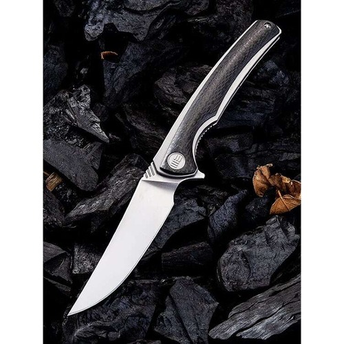 WE KNIFE 704CF-E  704 Grey Titanium/Carbon Fibre Folding Knife  DISCONTINUED