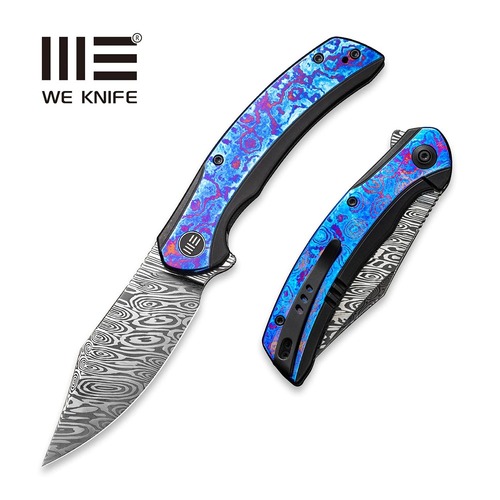 We Knife We19022F-Ds1  Snick Folding Knife, Ti With Timascus Inlay