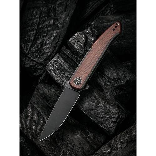 We Knife We20043-3  Smooth Sentinel Folding Knife, Ti + Wood