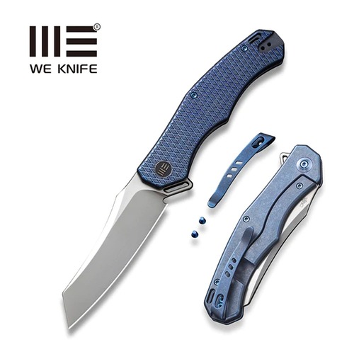 WE KNIFE WE22010G-4 RekkeR Folding Knife, Blue Titanium