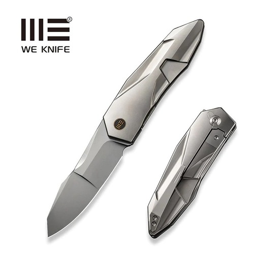 WE KNIFE WE22028-2 SOLID Flipper Folding Knife, Titanium