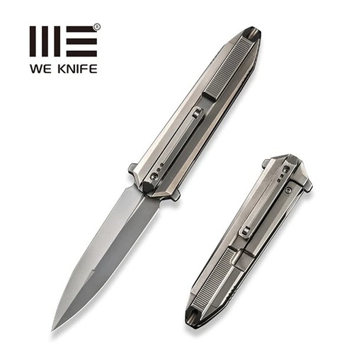 WE KNIFE WE22032-2 Diatomic Folding Knife, Polished Bead Blasted