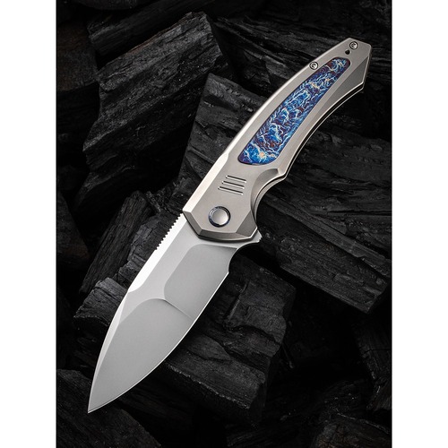 WE KNIFE WE23030-1 Hyperactive Folding Knife, Flamed Ti Inlay