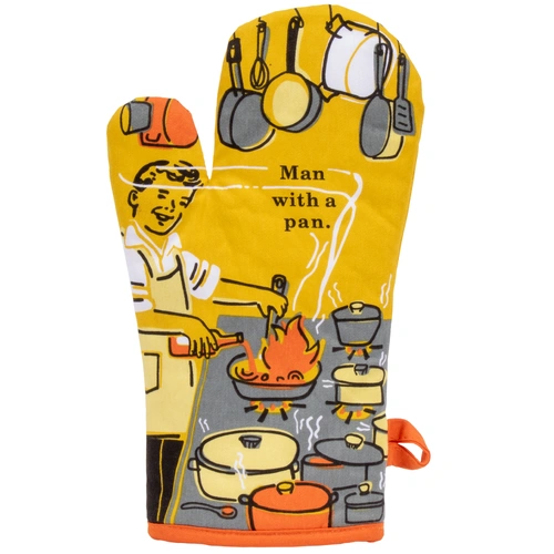 Oven Mitt - Man With A Pan